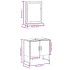 Set de muebles de baño 2 pzas madera de ingeniería marrón