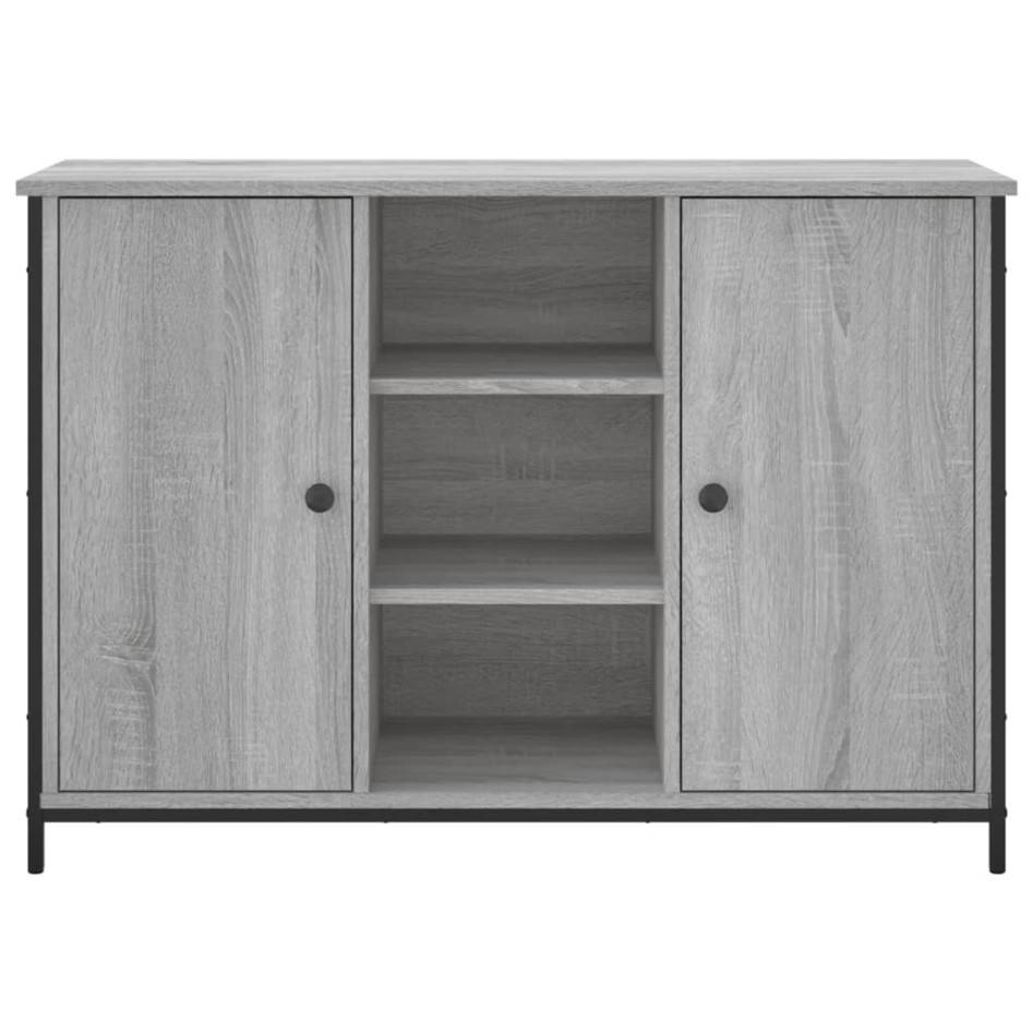 Aparador de madera de ingeniería gris Sonoma 100x35x70