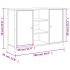 Aparador de madera de ingeniería gris Sonoma 100x35x70