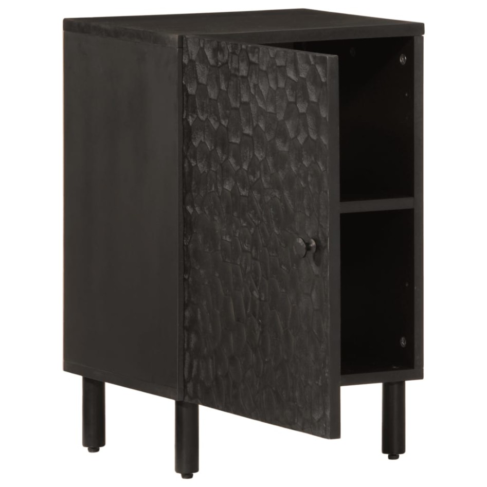 Mueble de baño de madera maciza de mango negro 38x33x58