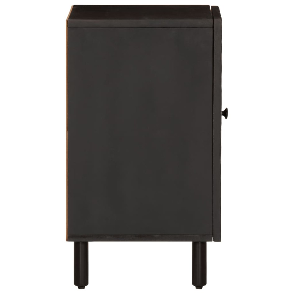 Mueble de baño de madera maciza de mango negro 38x33x58