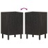 Mueble de baño de madera maciza de mango negro 38x33x58