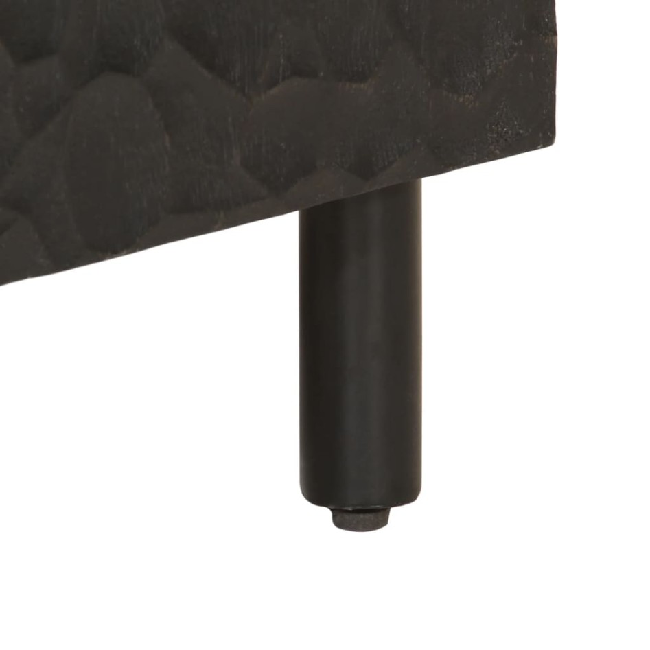 Mueble de baño de madera maciza de mango negro 38x33x58