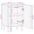 Mueble de baño de madera maciza de mango negro 38x33x58