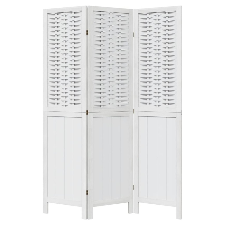 Biombo separador de 3 paneles madera maciza Paulownia