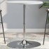 Mesa alta de bar madera ingeniería y acero blanca 60x60x90