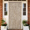 Cortina antimoscas chenilla marrón oscuro y beige 90x220 cm