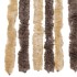 Cortina antimoscas chenilla marrón oscuro y beige 90x220