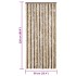 Cortina antimoscas chenilla marrón oscuro y beige 90x220