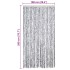 Cortina antimoscas chenilla blanco y gris 100x200