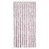 Cortina antimoscas chenilla gris plateado y rosa 90x220