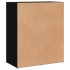 Aparador de madera de ingeniería negro 60x31x70