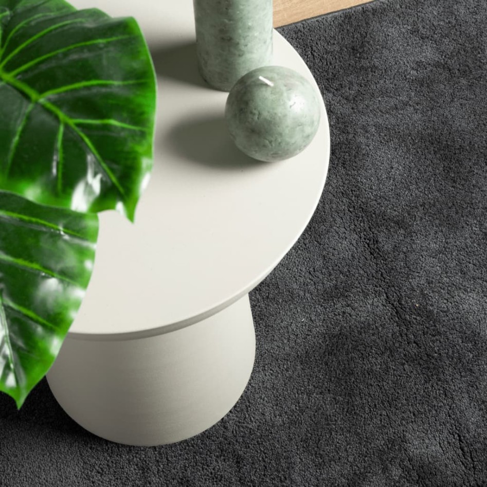 Alfombra de pelo corto OVIEDO gris antracita 140x200