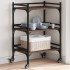 Carrito de cocina madera ingeniería marrón roble 50x35x75,5