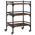 Carrito de cocina madera ingeniería marrón roble 50x35x75,5