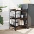 Carrito de cocina madera ingeniería marrón roble 50x35x75,5