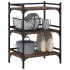 Carrito de cocina madera ingeniería marrón roble 50x35x75,5