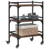 Carrito de cocina madera ingeniería marrón roble 50x35x75,5