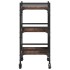 Carrito de cocina madera ingeniería marrón roble 50x35x75,5