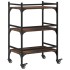 Carrito de cocina madera ingeniería marrón roble 50x35x75,5