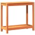 Mesa de plantación y estante madera maciza marrón 82,5x35x75