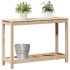 Mesa de plantación con estante madera maciza pino 108x35x75