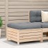 Taburete de jardín con cojín madera maciza de