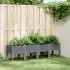 Jardinera con patas PP azul gris 160x40x42