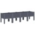 Jardinera con patas PP azul gris 160x40x42