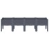 Jardinera con patas PP azul gris 160x40x42