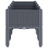 Jardinera con patas PP azul gris 160x40x42