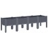 Jardinera con patas PP azul gris 160x40x42