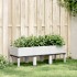 Jardinera con patas PP blanco 120x40x42