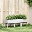 Jardinera con patas PP blanco 120x40x42 cm