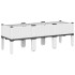 Jardinera con patas PP blanco 120x40x42