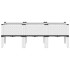 Jardinera con patas PP blanco 120x40x42