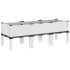 Jardinera con patas PP blanco 120x40x42