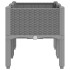 Jardinera con patas PP gris claro 80x40x42