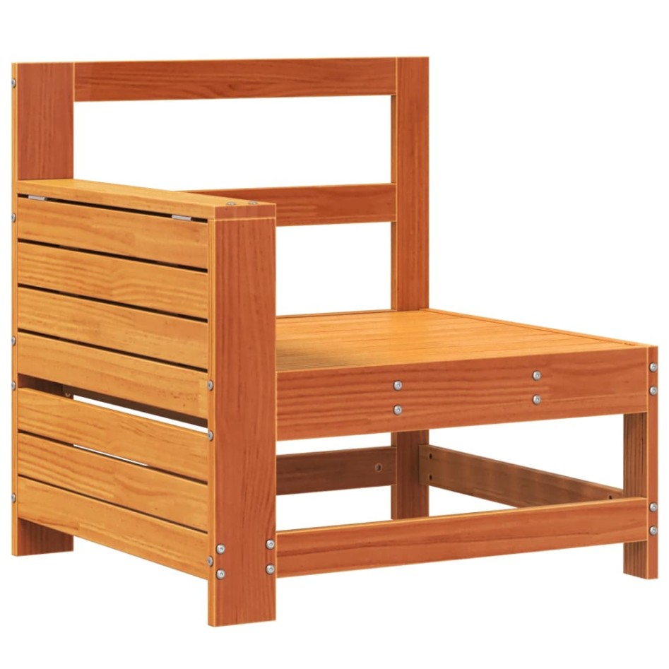 Sofá de jardín con reposabrazo mesa auxiliar madera pino