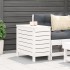 Taburete de jardín madera maciza de pino blanco 62x31,5x52