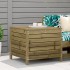 Taburete de jardín madera de pino impregnada 62x63,5x53,5