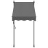 Toldo retráctil de tela y acero gris antracita 100x150