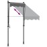Toldo retráctil de tela y acero gris antracita 100x150