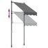 Toldo retráctil de tela y acero gris antracita 100x150