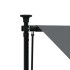 Toldo retráctil de tela y acero gris antracita 100x150