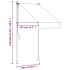 Toldo retráctil de tela y acero gris antracita 100x150