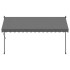 Toldo retráctil de tela y acero gris antracita 350x150