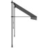 Toldo retráctil de tela y acero gris antracita 350x150