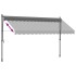 Toldo retráctil de tela y acero gris antracita 350x150