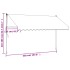 Toldo retráctil de tela y acero gris antracita 350x150